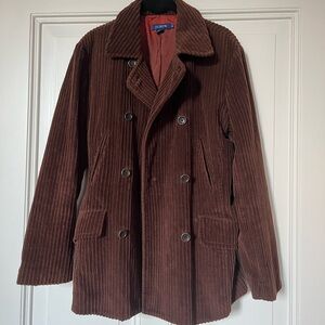 J.Crew Vintage Brown Corduroy Jacket Blazer Double Breasted